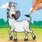 Zebra Coloring Book Game For Kids Version