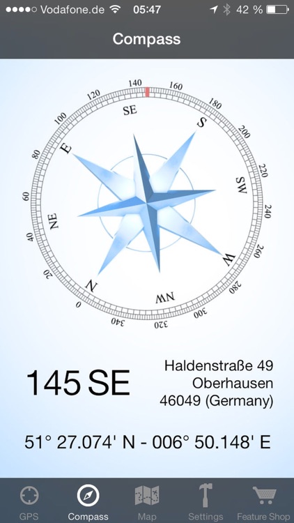 GPS & Maps: Track Coordinates, Compass + Waypoints