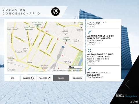 Everywhere Lancia Tablet screenshot 2