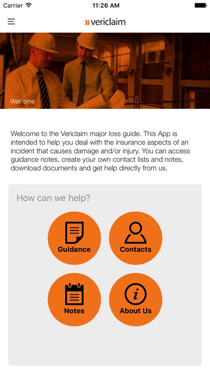 Vericlaim Major Loss App