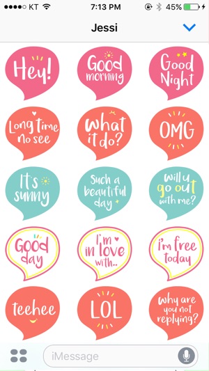 Colorful Talk - 36 Bubbles Stickers(圖1)-速報App