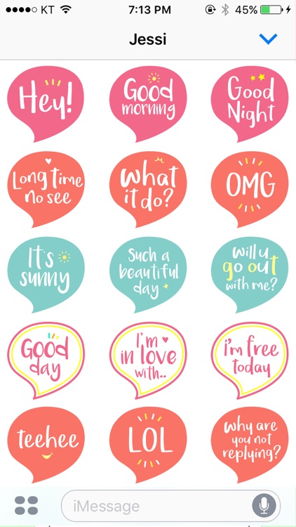 Colorful Talk - 36 Bubbles Stickers