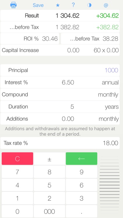 Deposit Tax - calculator for deposits with taxes