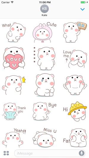 Jasper The Cute Fat Bear English Stickers(圖1)-速報App