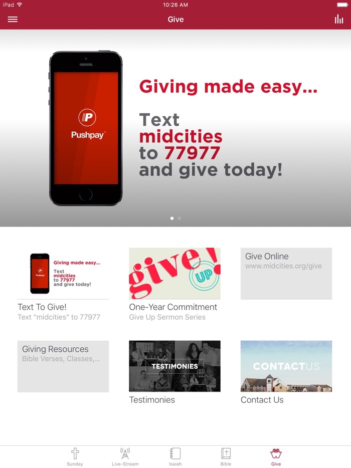 Mid-Cities Church App