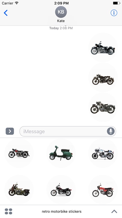 Retro Motorbike Stickers