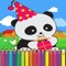 Panda Cute Coloring Games for kids Preschoolers