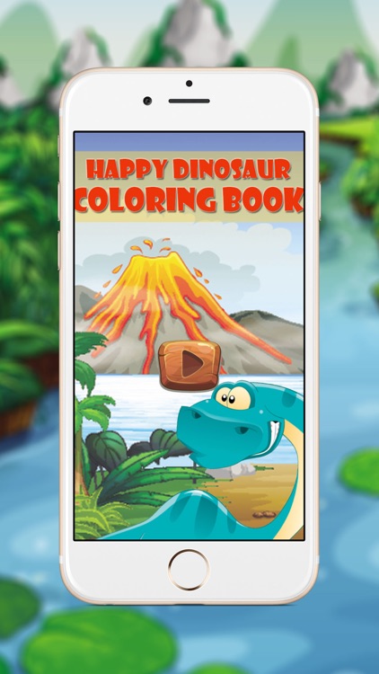 Happy Dinosaur Coloring Book For Kids