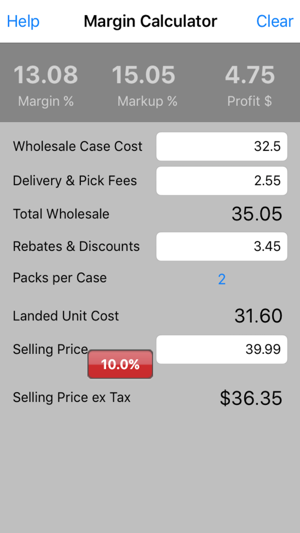 Beverage Margin Calculator