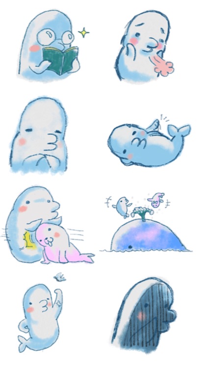 White Whale Stickers