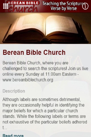 Berean Bible Church screenshot 2