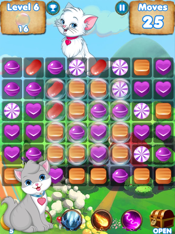 Kitty Crush - puzzle games with cats and candy screenshot 4