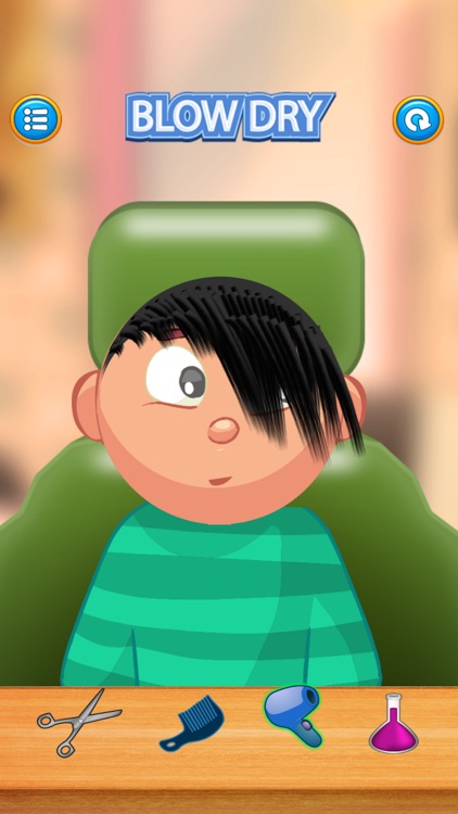 Child game / black hair cut