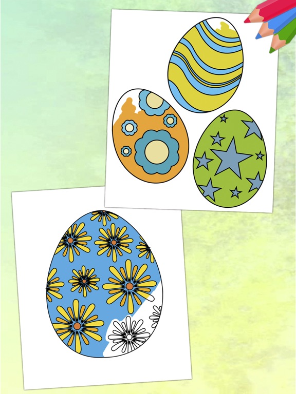 Easter eggs coloring pages for kids - Egg basket screenshot 2