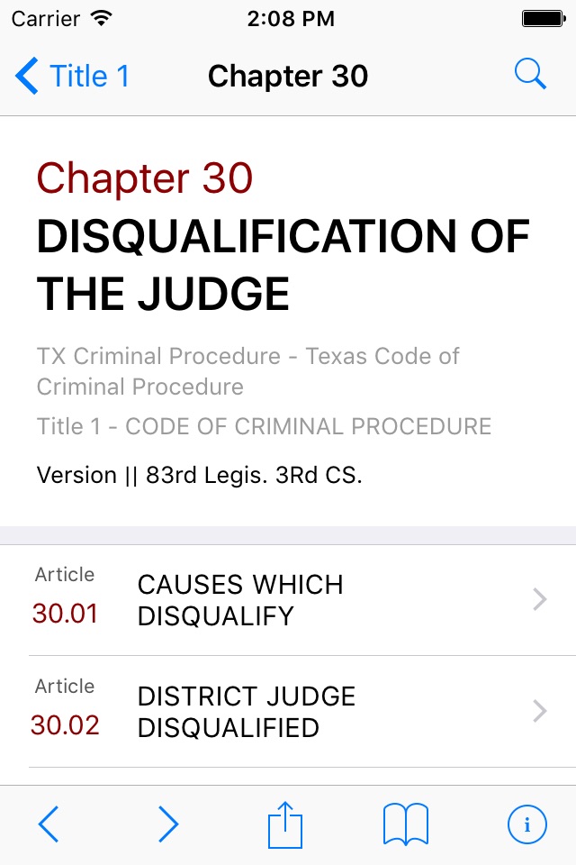 Texas Code of Criminal Procedure (LawStack's TX) screenshot 2