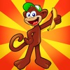 Icon super monkey kong run & jump in forest adventure