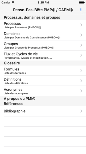 PMPReminder : Aide-mémoire PMP® CAPM® for iPhone(圖1)-速報App