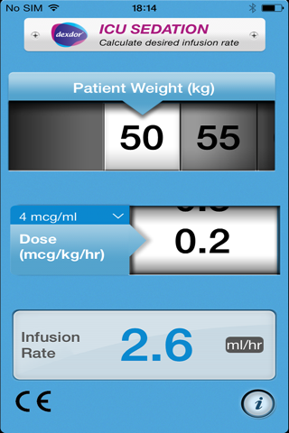 Dexdor Dosing Calculator - náhled