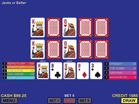 Cheats for Triple Play Video Poker