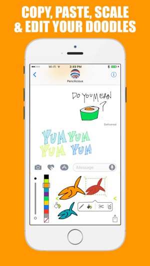 Pencilicious Doodle Message Keyboard(圖4)-速報App