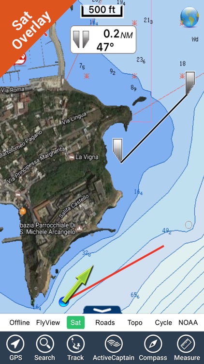 Marine : Lazio & Campania HD - GPS chart Navigator