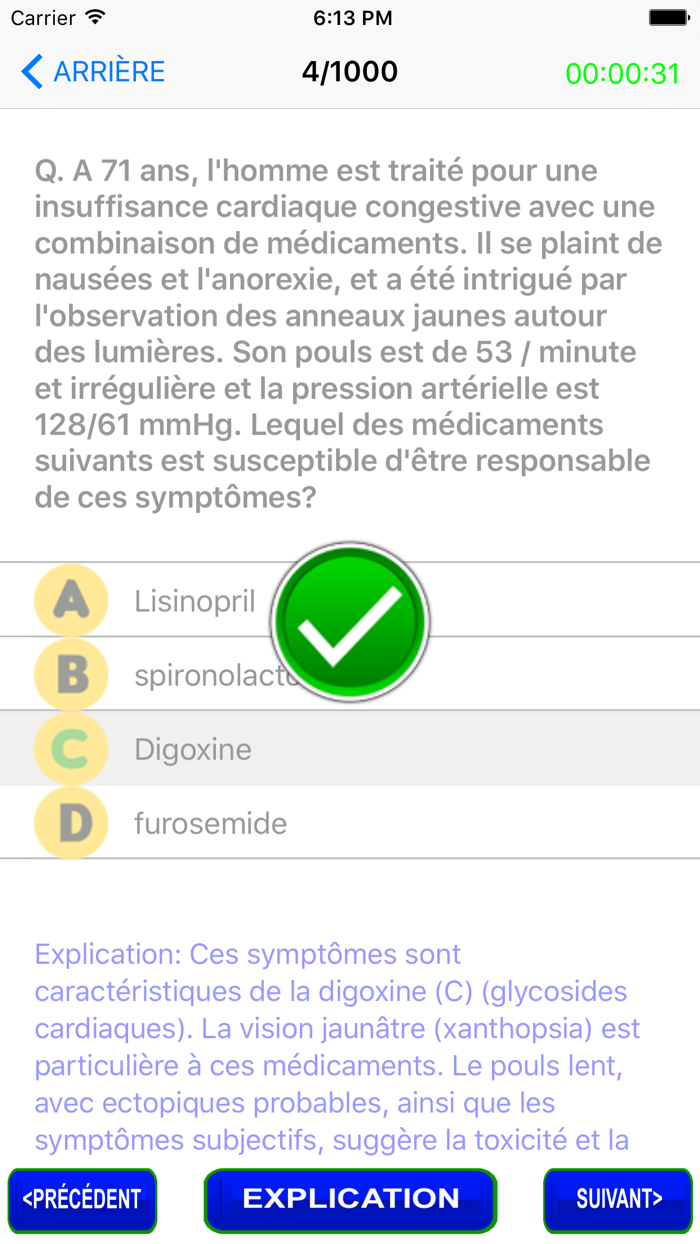 Internal Medicine Quiz in French