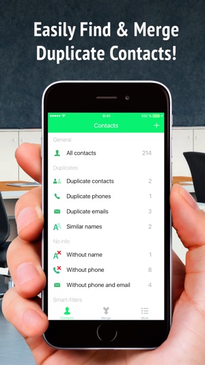 Contacts Cleaner - merge and delete dupl