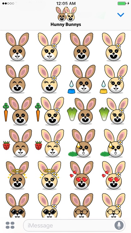 Hunny Bunnys Stickers - Rabbit Emoji Meme