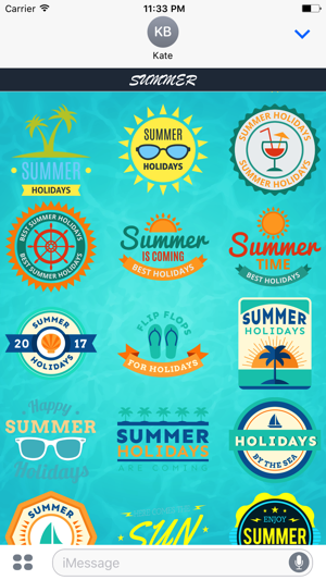 Summer - Sticker Pack for iMessage(圖1)-速報App