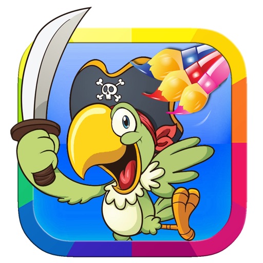 Best Coloring Page Game For Pirate Pet Version iOS App