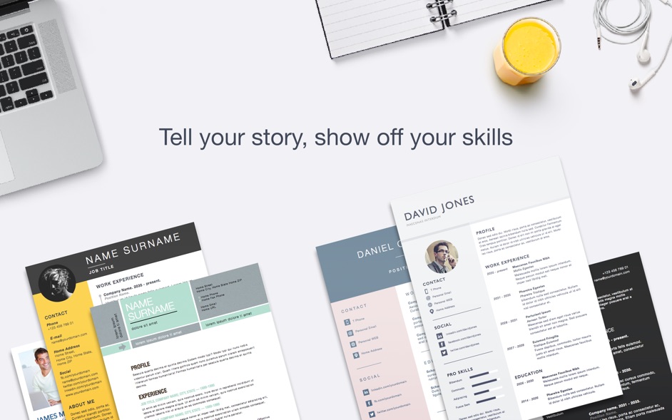 Resume CV Lab for Pages for Mac 1.2.1 破解版 – Pages专业简历模版素材
