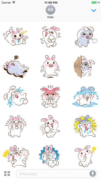 Chubby The Cute Rabbit Stickers 2