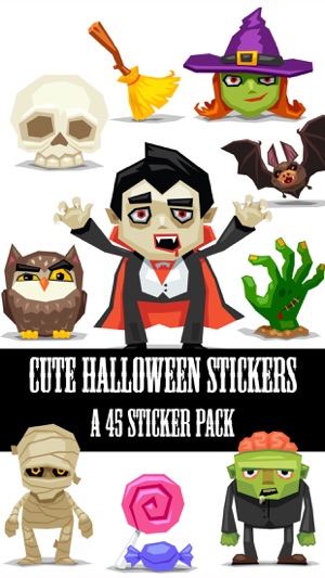 Cute and Scary Halloween Sticker Pack(圖1)-速報App