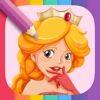 Princess Coloring Book for Girls: Learn to color.