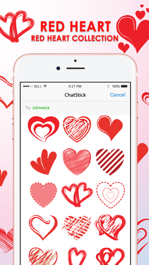 Red Heart Collection Sticker Keyboard By ChatStick(圖1)-速報App