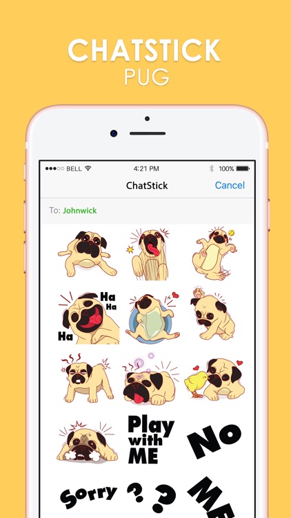 PUG PUG Stickers & Emoji Keyboard By ChatStick