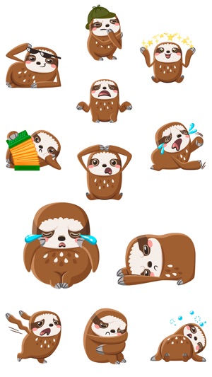 Cute Sloth - Stickers(圖2)-速報App