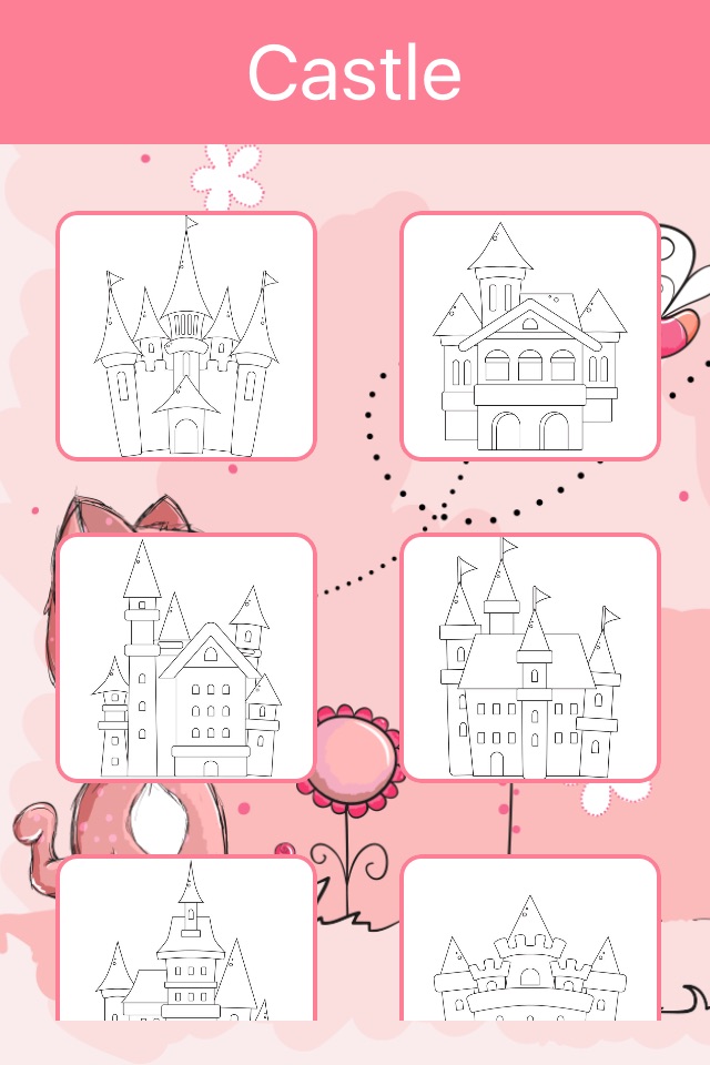 Castle & Princess Coloring Book: Learn to color screenshot 3