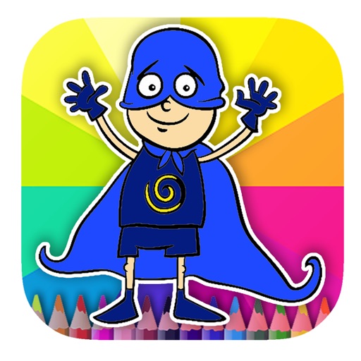 Hero Mask Junior Game Coloring Page Edition iOS App