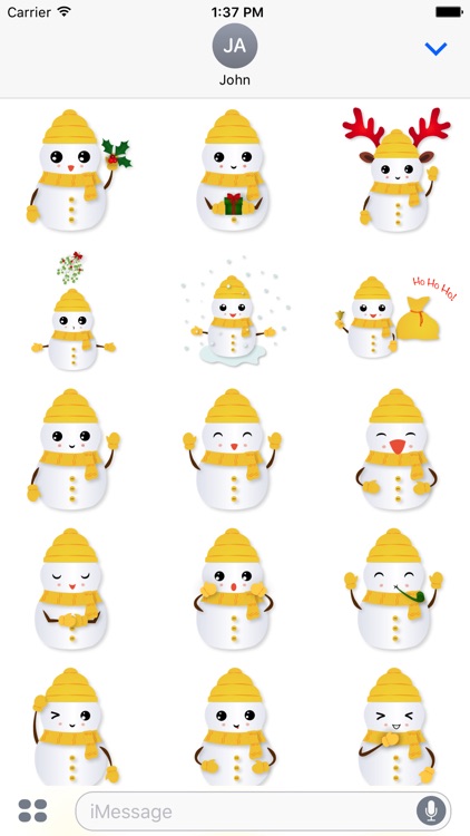 Little Snowman - Christmas Holiday Emoji