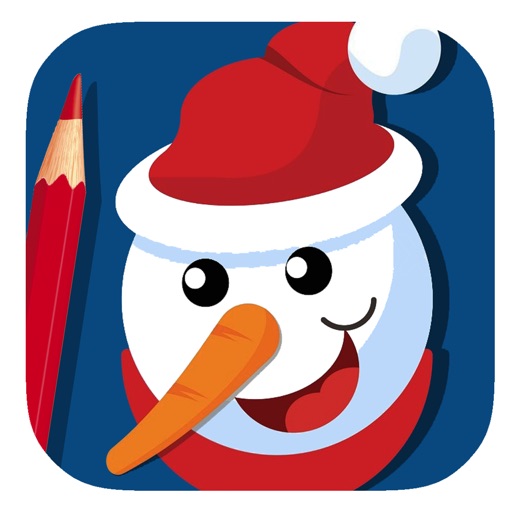 Free Snowman Coloring Book Game For Kids iOS App