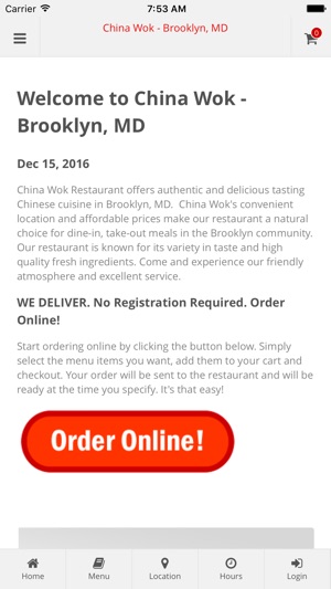 China Wok - Brooklyn, MD