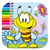 Coloring Book Games Bee And Flower Version