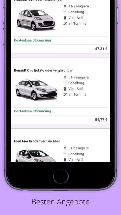 Mietwagen App