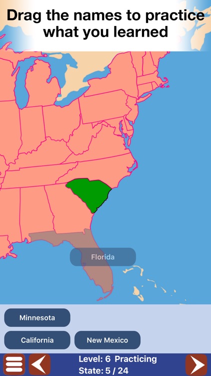 Geo Touch: Geography Game — US States & the World