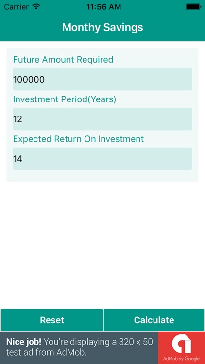 Monthly Saving Calculator