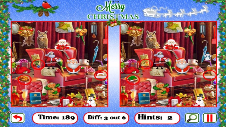 Free Hidden Objects:Christmas Find The Difference