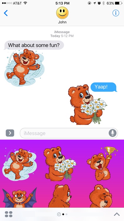 Super Red Bear Stickers