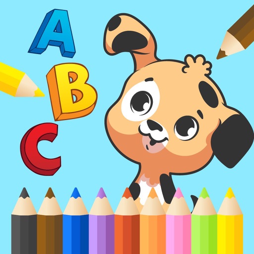 Learn ABC Animals Alphabet and Coloring Page Kids iOS App