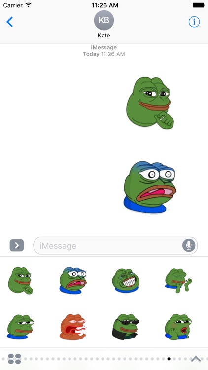 Pepelicious Stickers Pack For iMessage by Kaushik Godhani